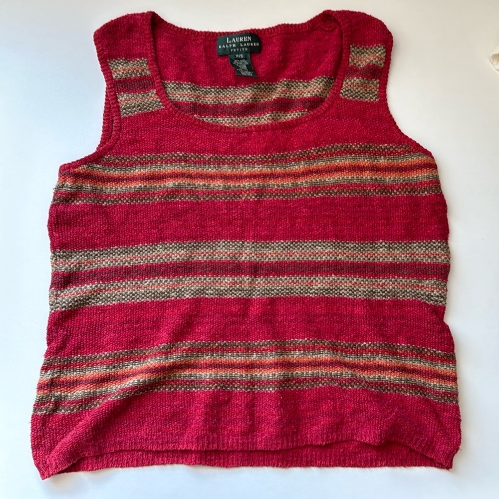 Ralph Lauren Linen Striped Knit - petite large